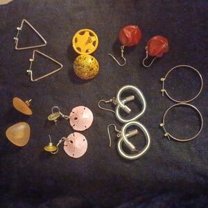 Earrings; Vintage costume jewelry